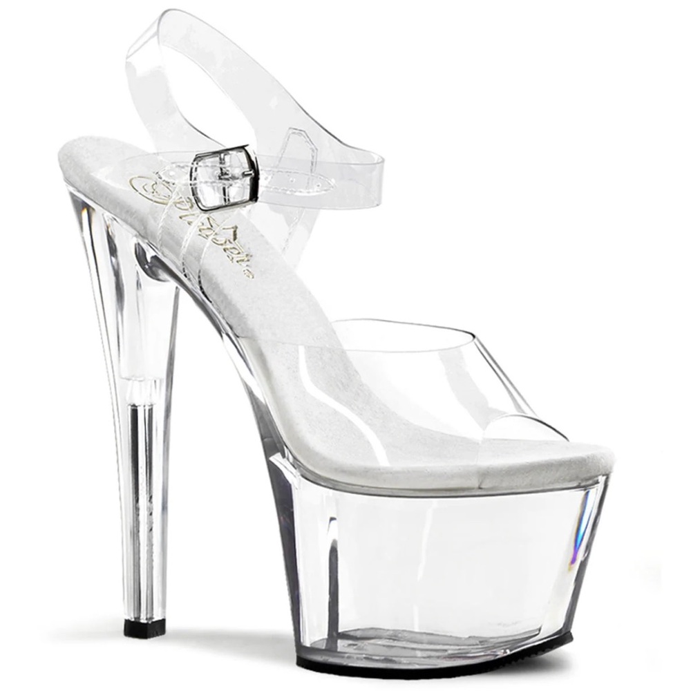 Pleaser Transparent Platform Heels